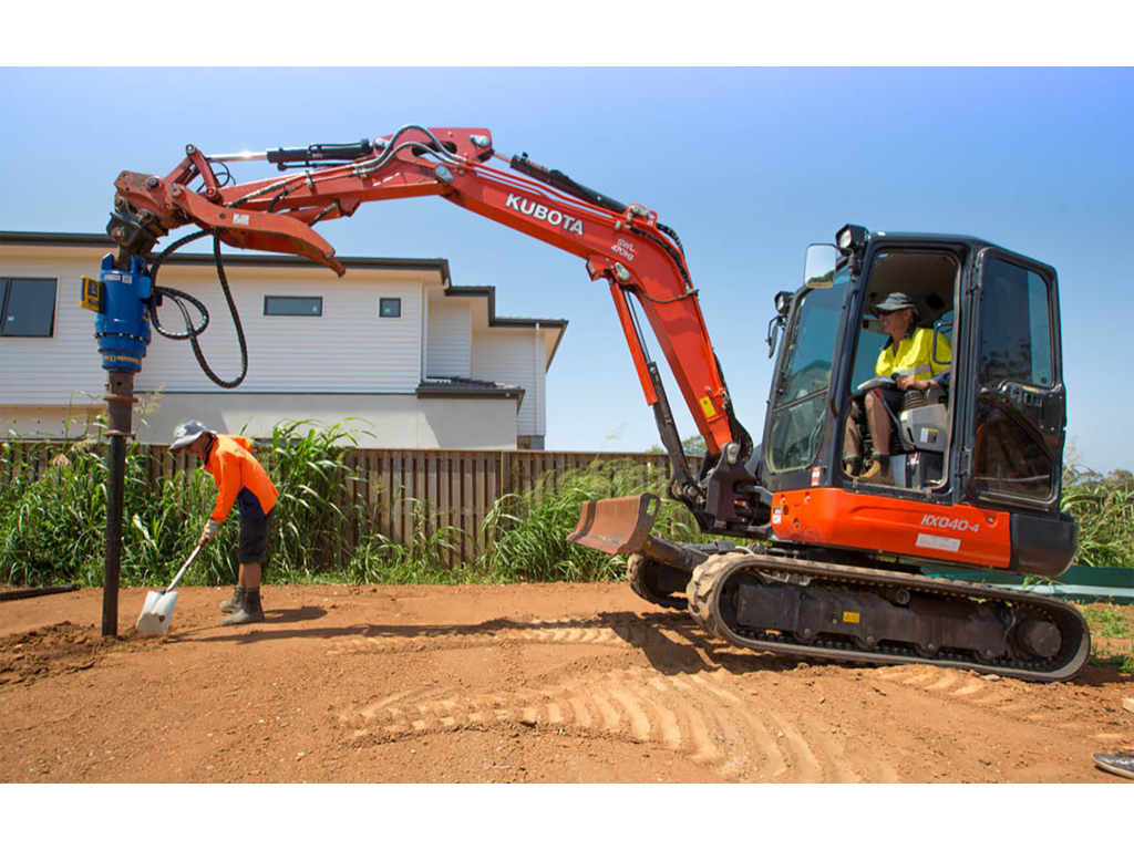 สว่านติดแบคโฮ